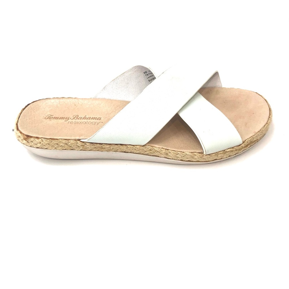 Tommy Bahama Ilidan Relaxology White Slide Sandals Size 9 ($) 5149